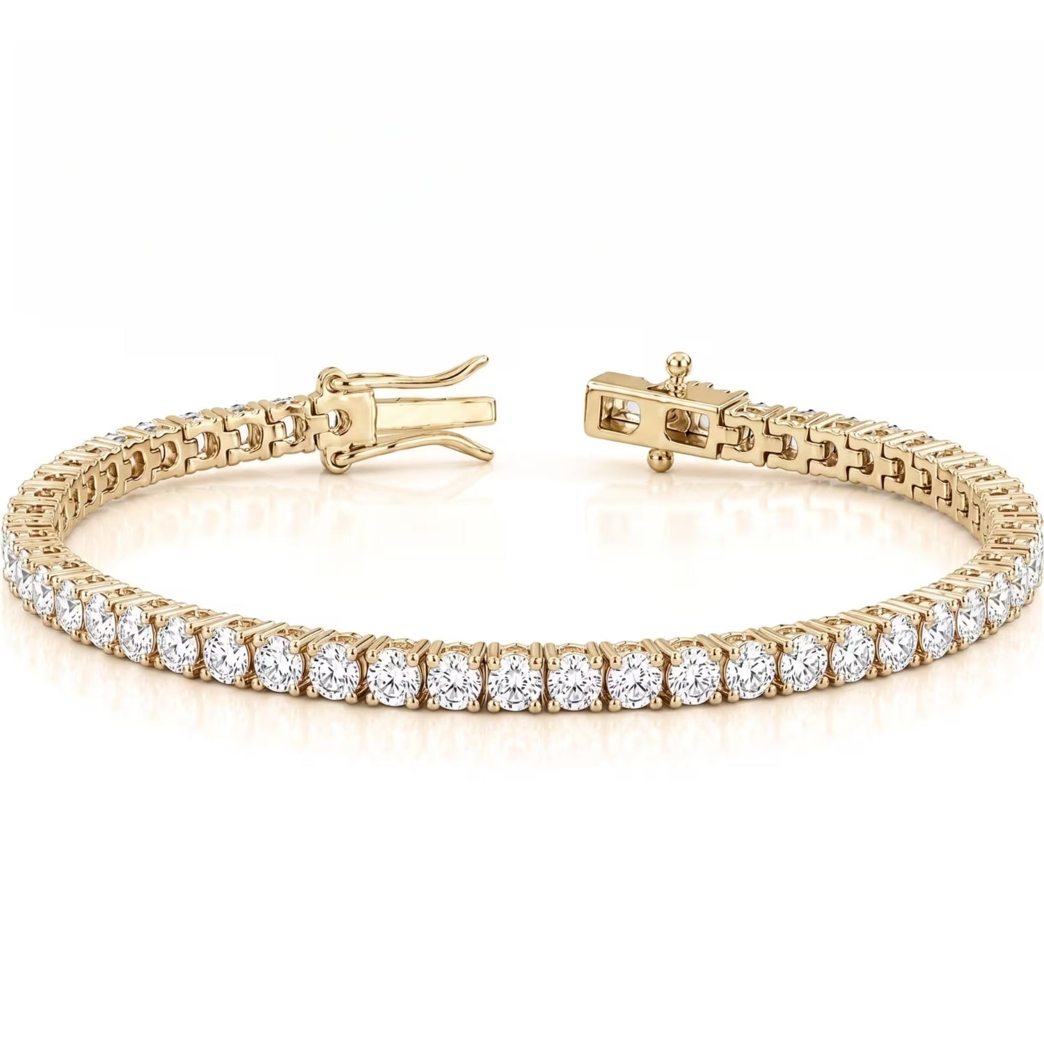 diamond tennis bracelet for women in 9k yellow gold and 18k yellow gold for women
