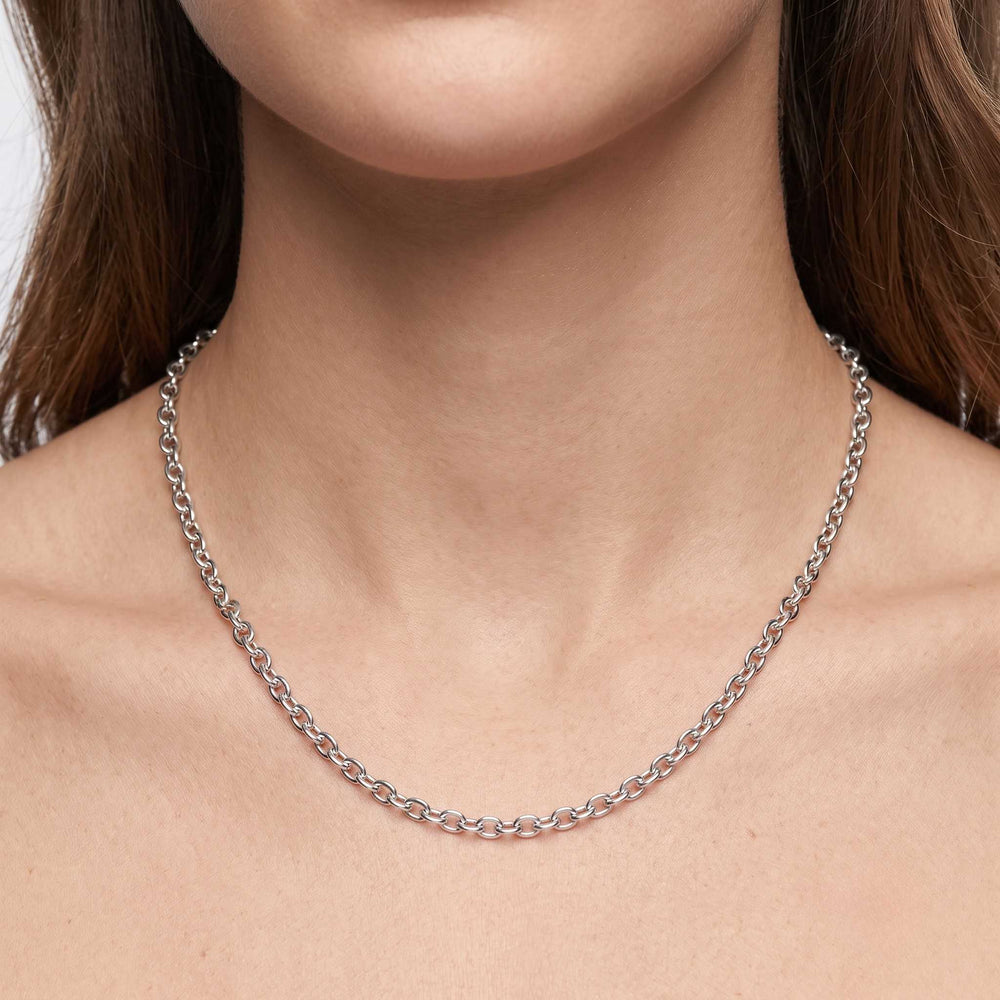 9K gold cable chain necklace birthday gift for her