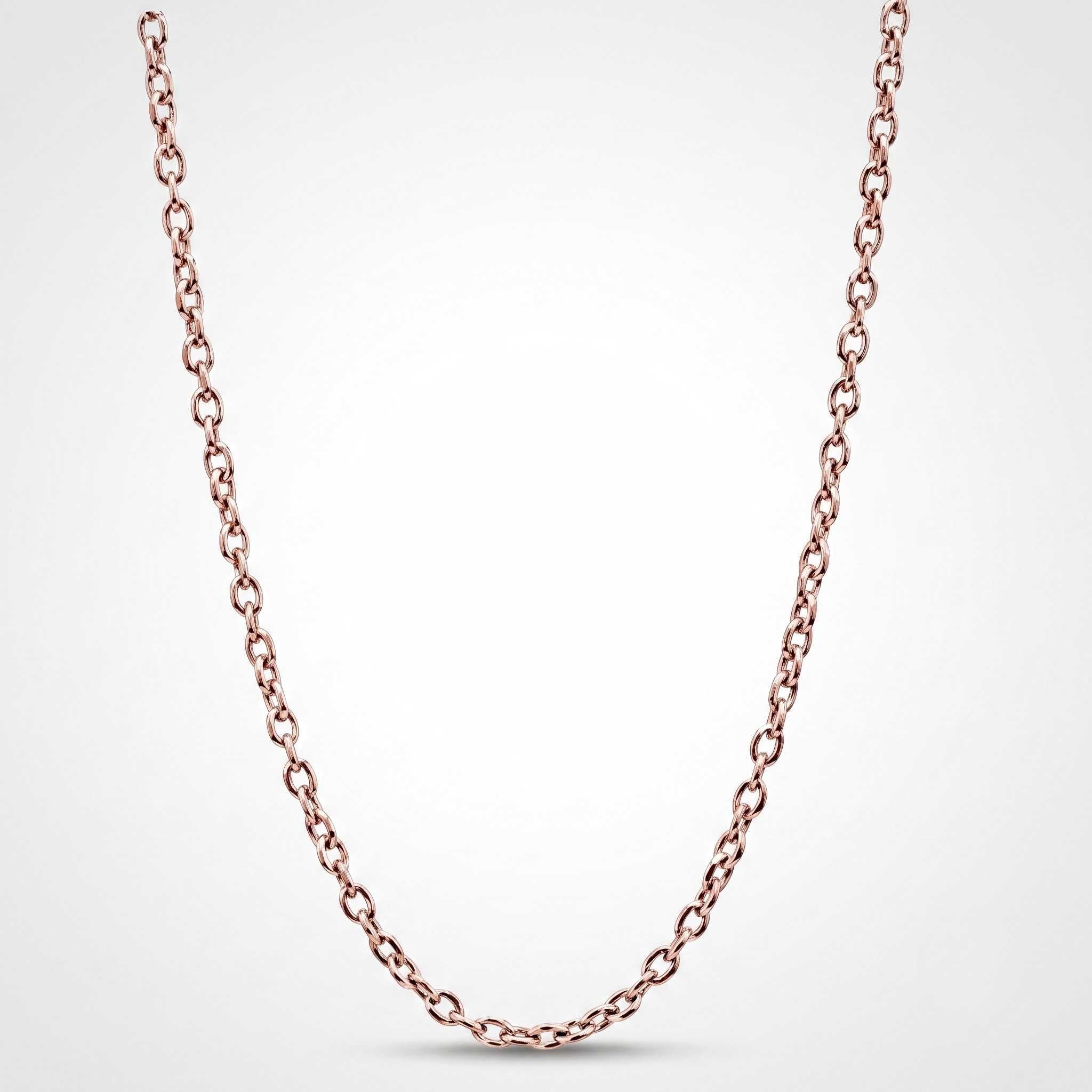 9K rose gold cable chain Valentine gift for her