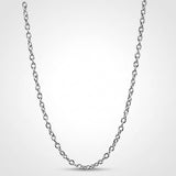 9K white gold cable chain 18 inch pendant gift