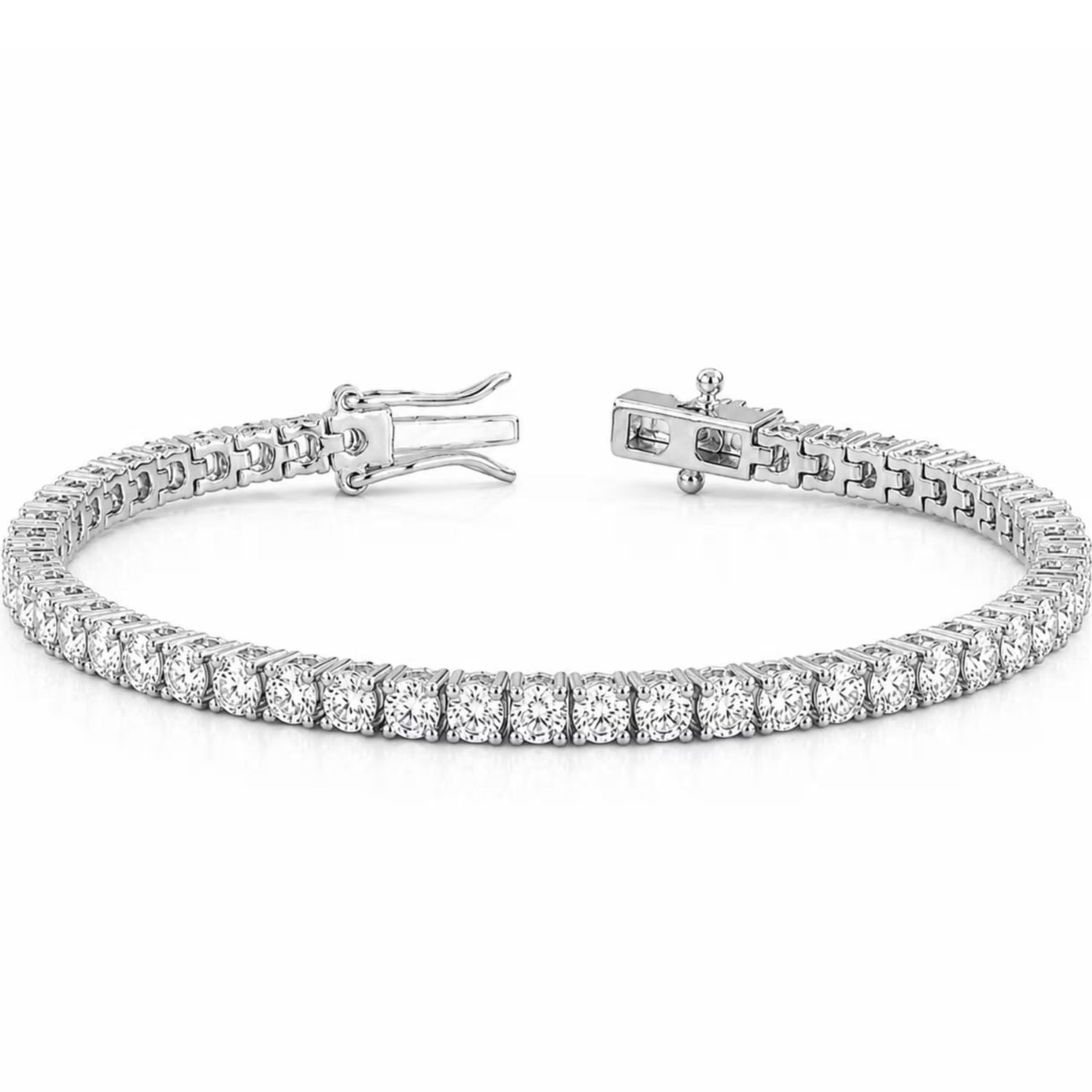 diamond tennis bracelet for women in 9k white gold and 18k white gold for women