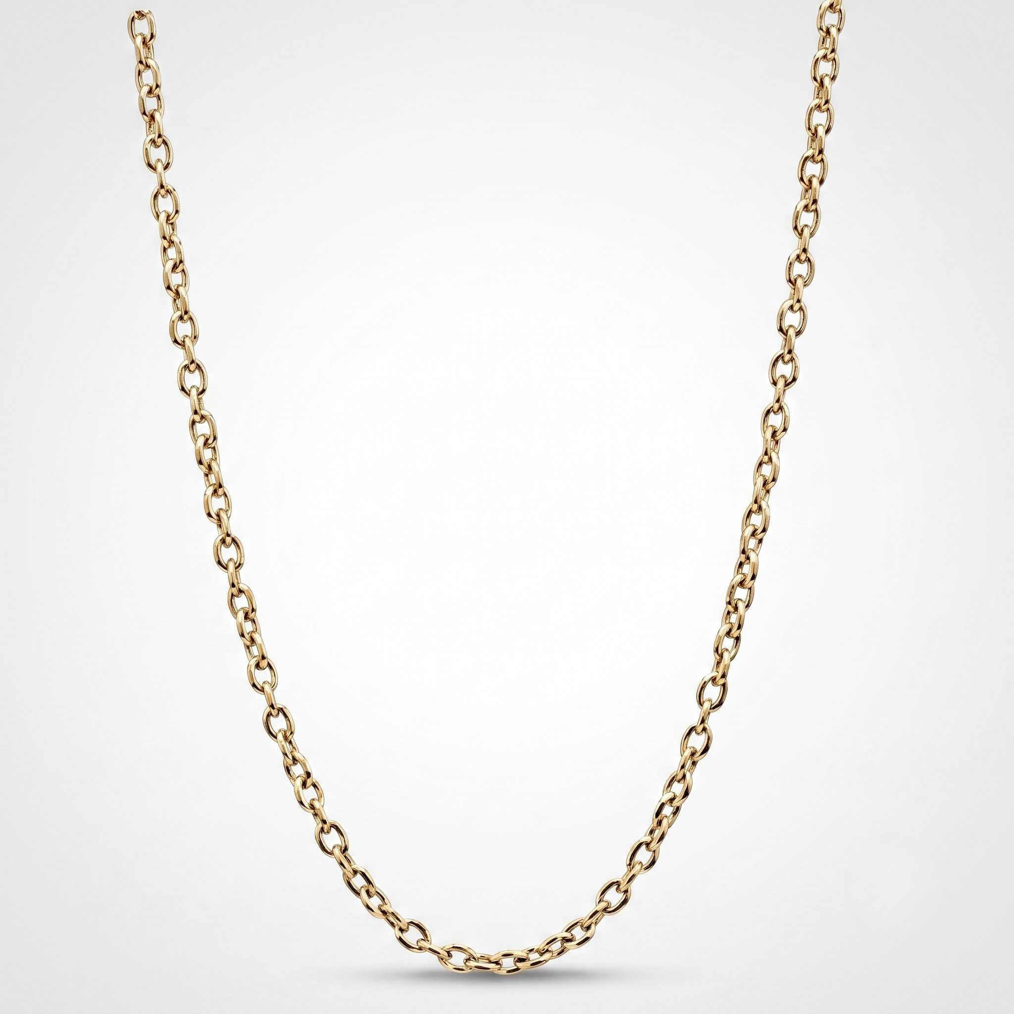 9K yellow gold cable chain Christmas gift for her