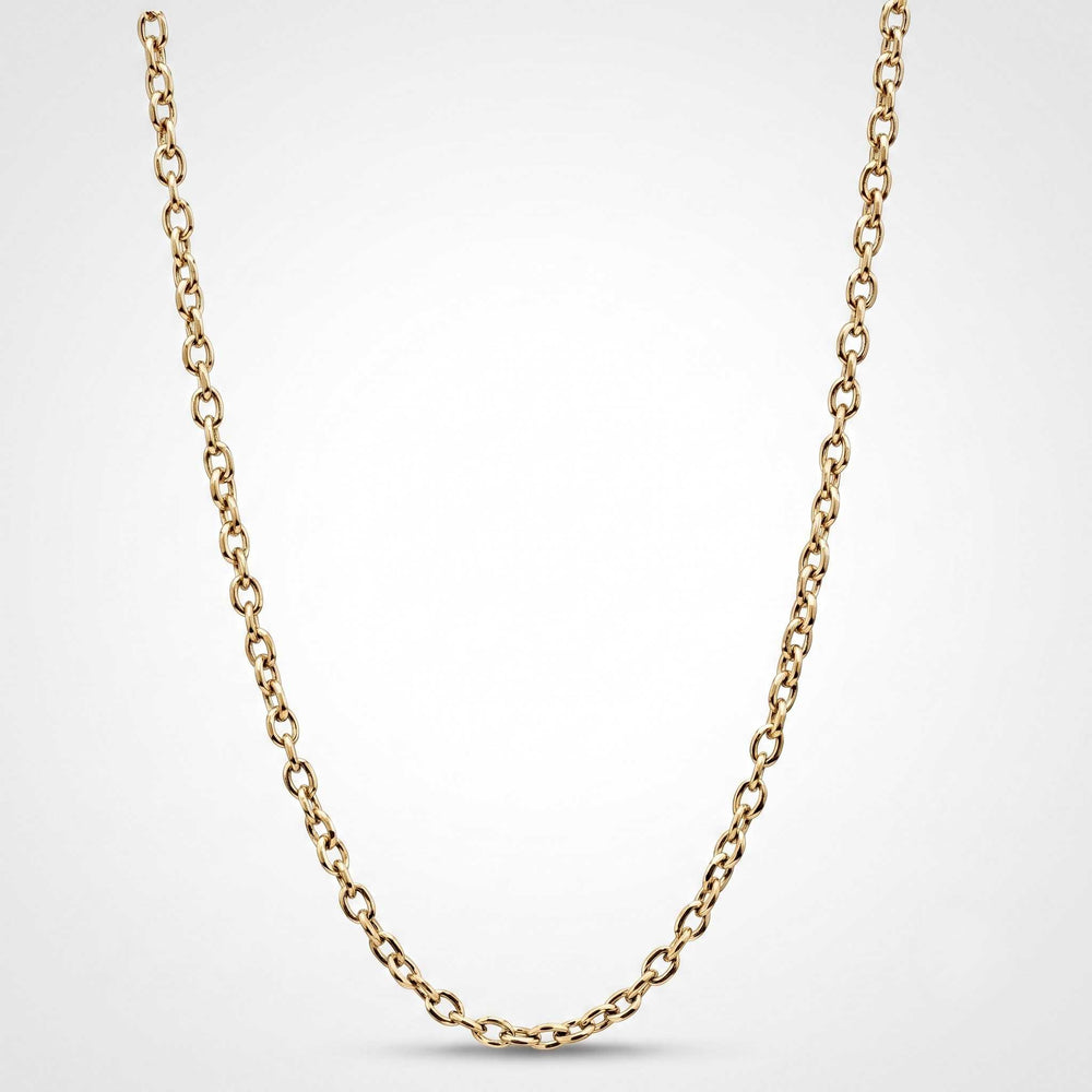 9K yellow gold cable chain Christmas gift for her