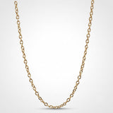 9K yellow gold cable chain Christmas gift for her