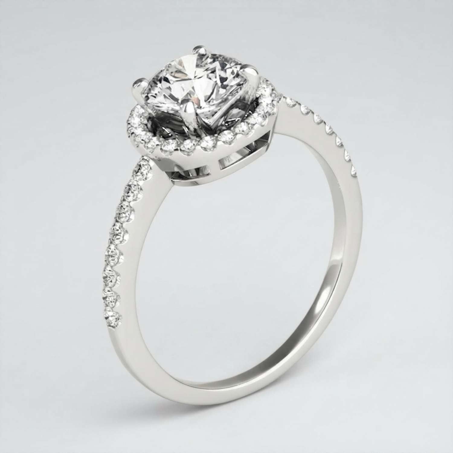 Classic 9K yellow gold round diamond engagement ring highlighting traditional UK craftsmanship.