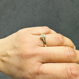 IGI Certified Emerald Cut Lab Grown Diamond Bezel Set Solitaire Ring 9K Yellow Gold Promise Ring