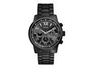 GUESS Men's Watch U0379G2 – Black Stainless Steel, Black Dial, Quartz Movement