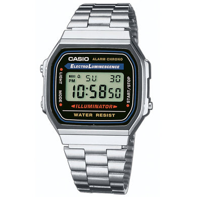 Classic Digital Watch - Silver with Black Case