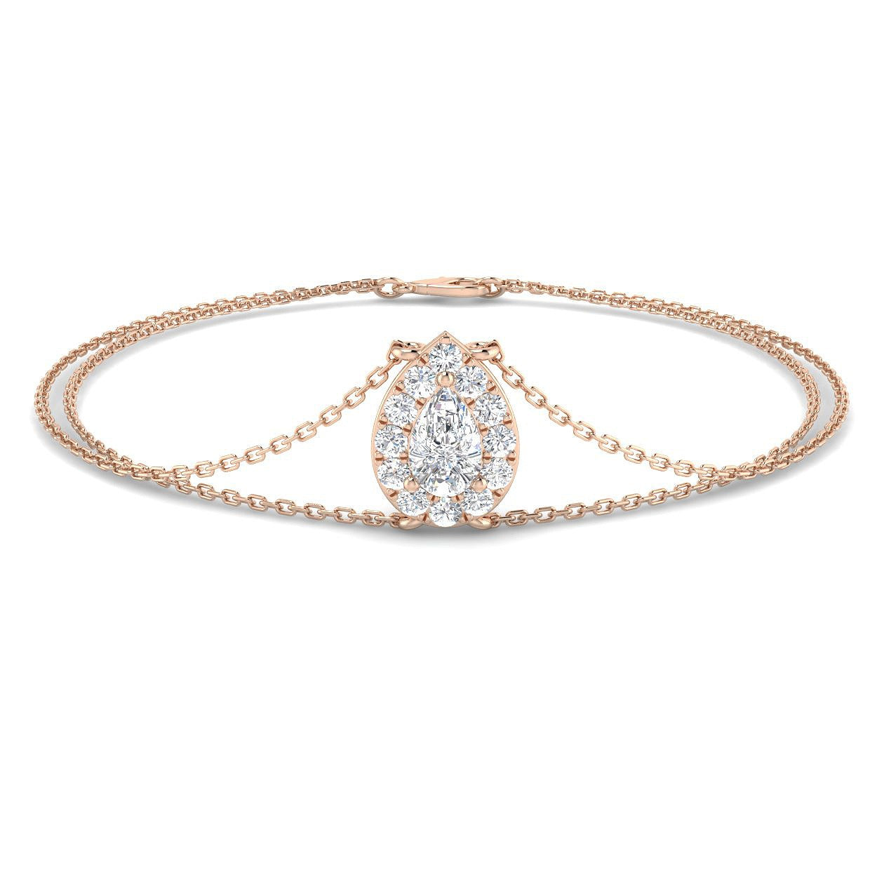 Elegant Halo Diamond Bracelet, Fine Platinum Diamond Bracelet, Anniversary Diamond Gift Bracelet