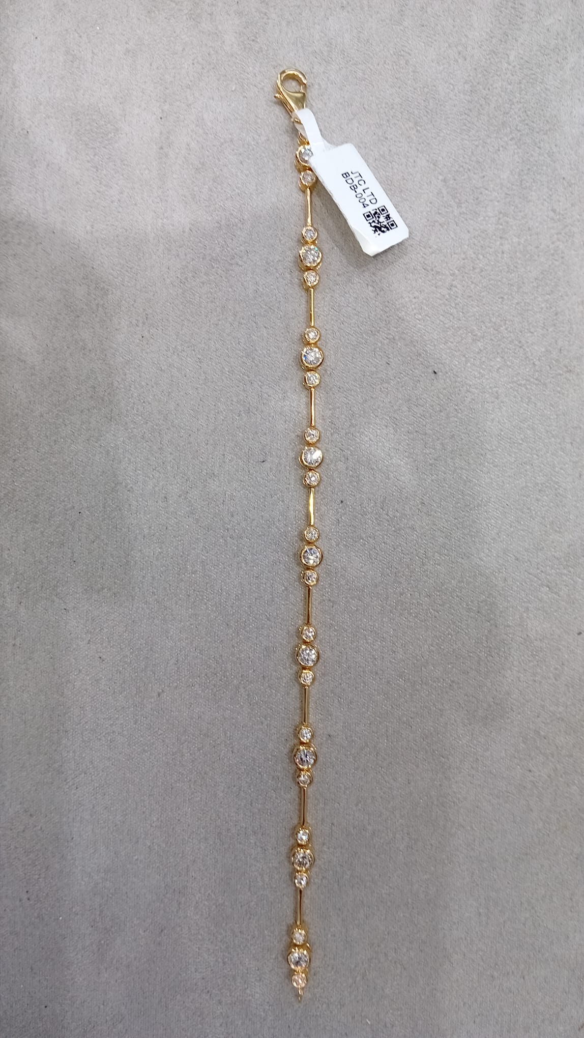 WGI FG/VS-SI 3.00ct Natural Round Diamond Bracelet, 9K Yellow Gold Ready To Ship