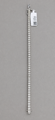 WGI 7.01Ct Natural Round Diamond Tennis Bracelet 18k White Gold Ready To Ship