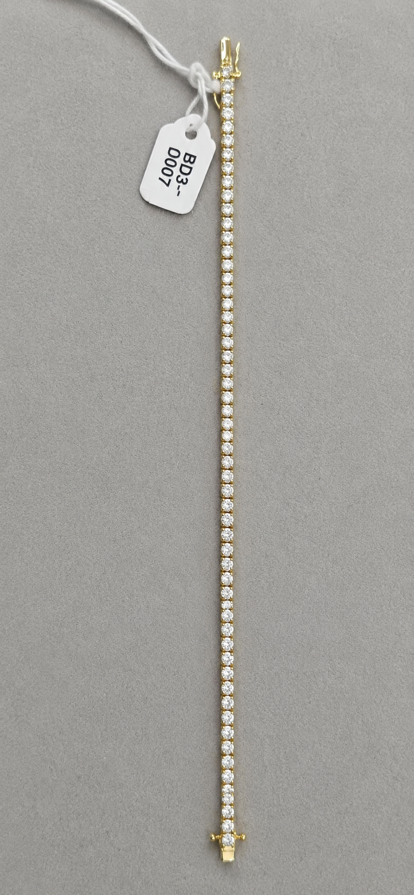 WGI 7.30Ct Natural Round Diamond Tennis Bracelet 18k Yellow Gold Ready To Ship