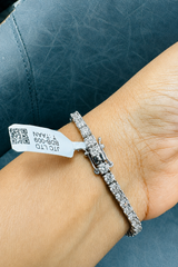 WGI 8.10ct Natural Round Diamond Tennis Bracelet in Platinum Ready To Ship