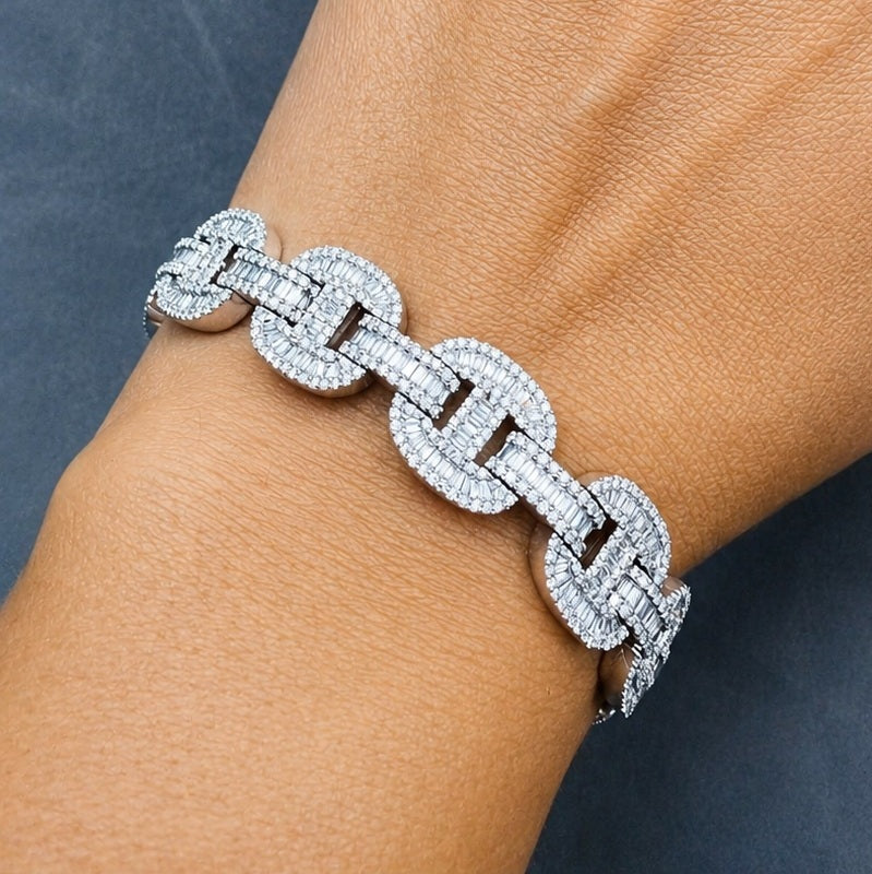 Lab grown diamond tennis bracelet