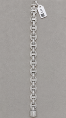 WGI 8.10Carat Natural Baguette & Round Diamond Vintage Bracelet 9k White Gold Ready To Ship