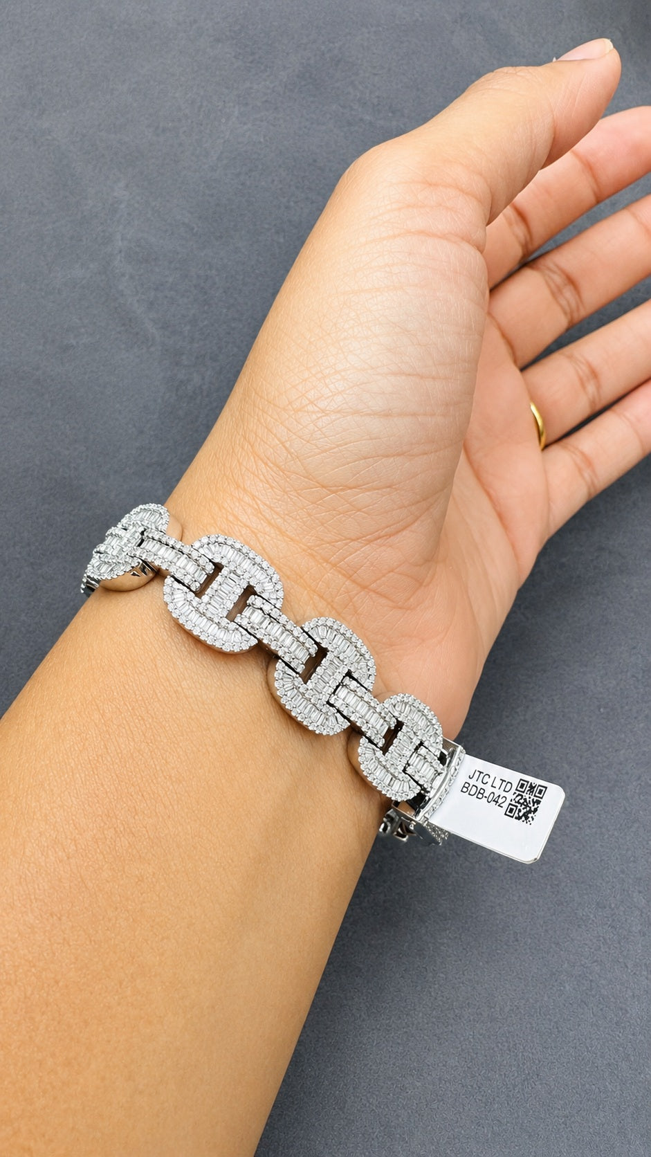 WGI 8.02Ct Natural Round Diamond Vintage Bracelet 18k White Gold Ready To Ship