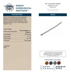 WGI 8.02Ct Natural Round Diamond Vintage Bracelet 18k White Gold Ready To Ship