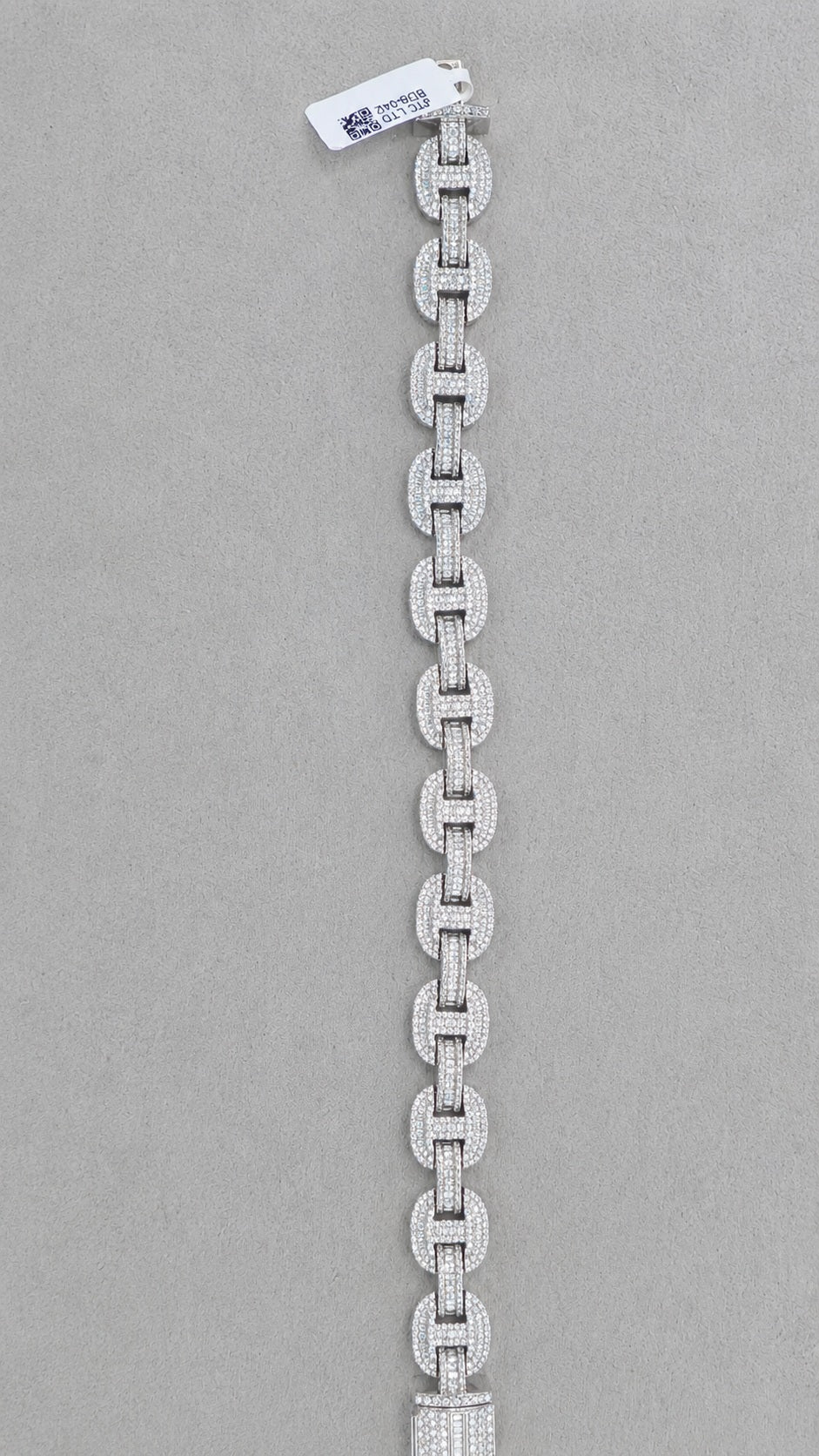 WGI 8.02Ct Natural Round Diamond Vintage Bracelet 18k White Gold Ready To Ship