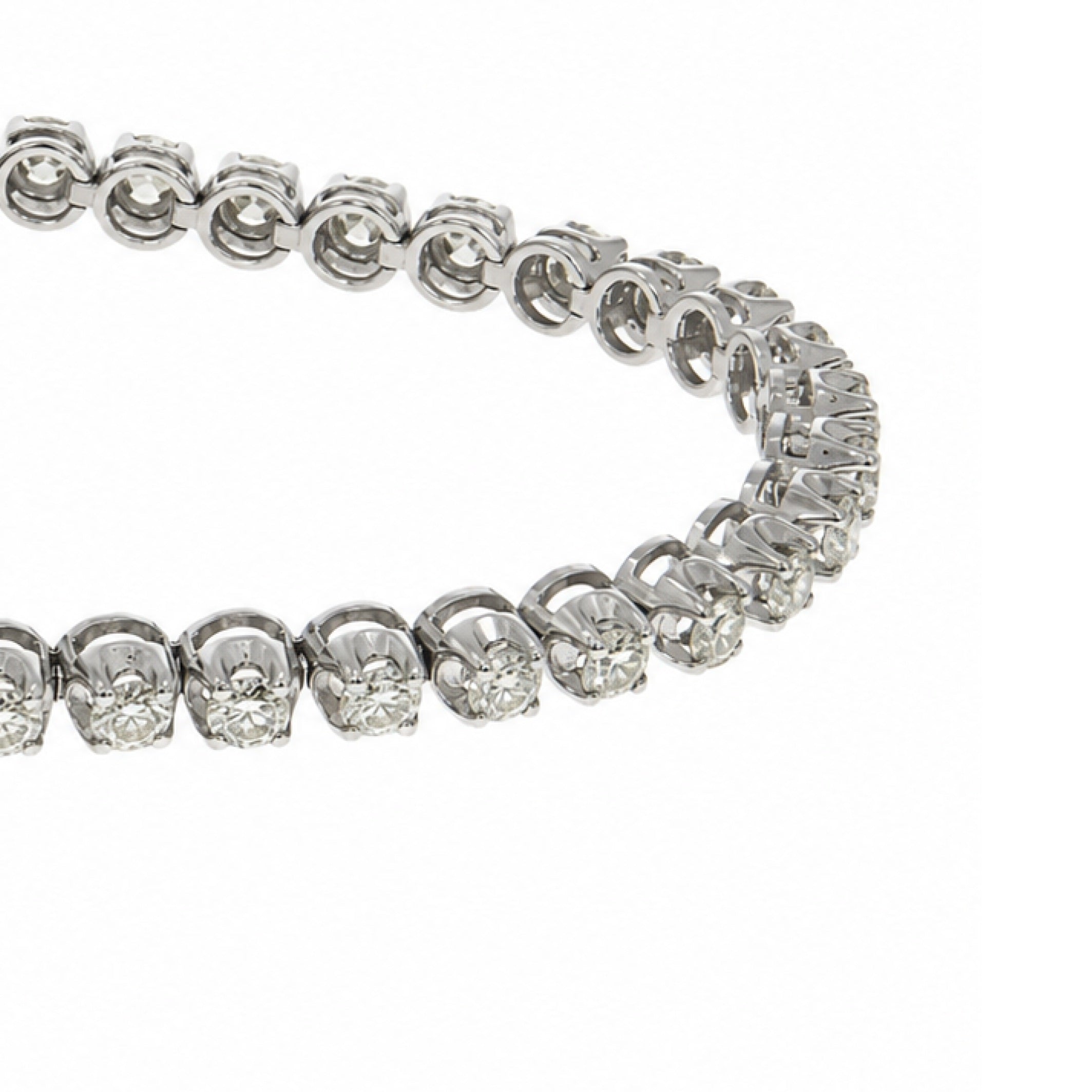 WGI 2.75ct Natural Round Diamond Tennis Bracelet,9K White Gold Ready To Ship
