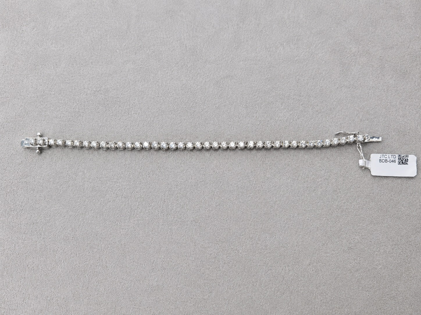 WGI 2.75ct Natural Round Diamond Tennis Bracelet,9K White Gold Ready To Ship