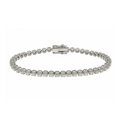 WGI 2.75ct Natural Round Diamond Tennis Bracelet,9K White Gold Ready To Ship