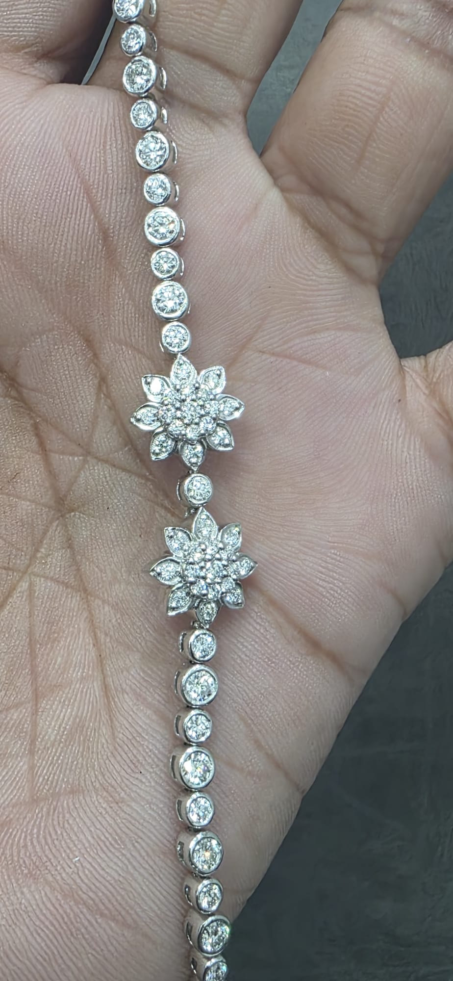 WGI 4.10Carat Natural Round Diamond Everyday Bracelet 950 Platinum Ready To Ship
