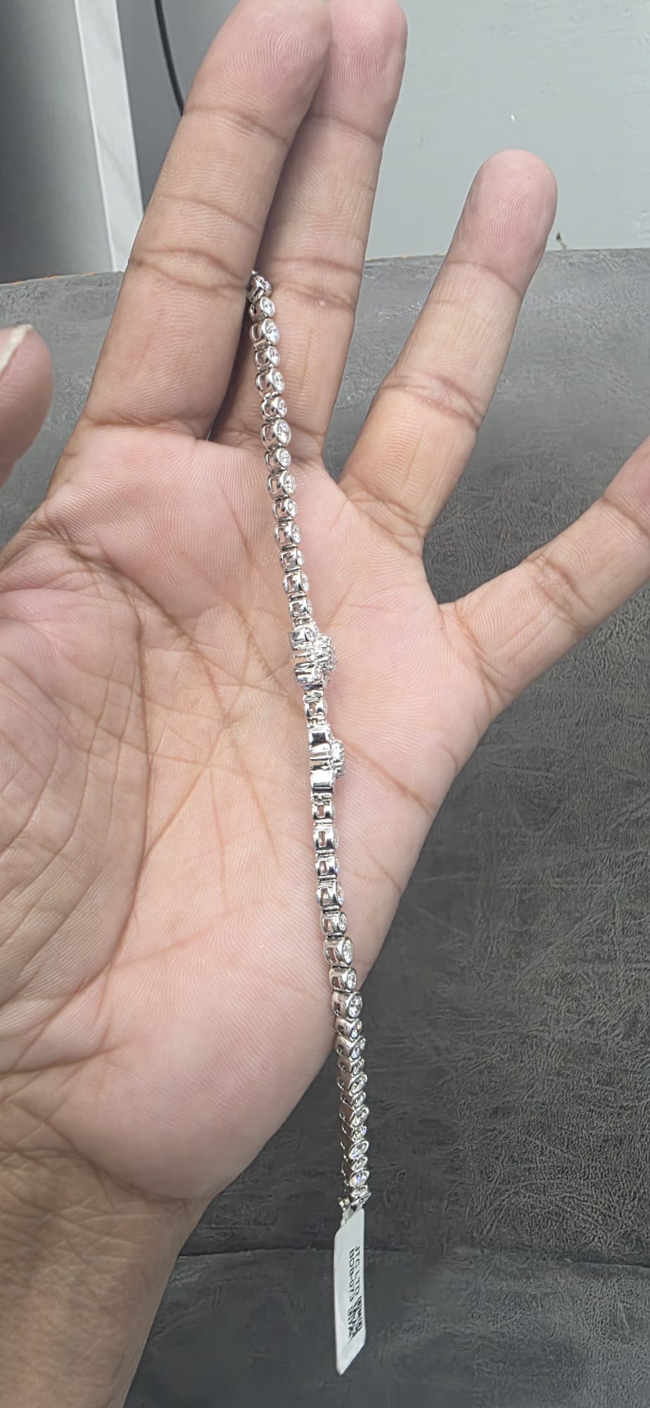 WGI 4.10Carat Natural Round Diamond Everyday Bracelet 950 Platinum Ready To Ship