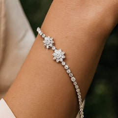 Lab grown diamond tennis bracelet