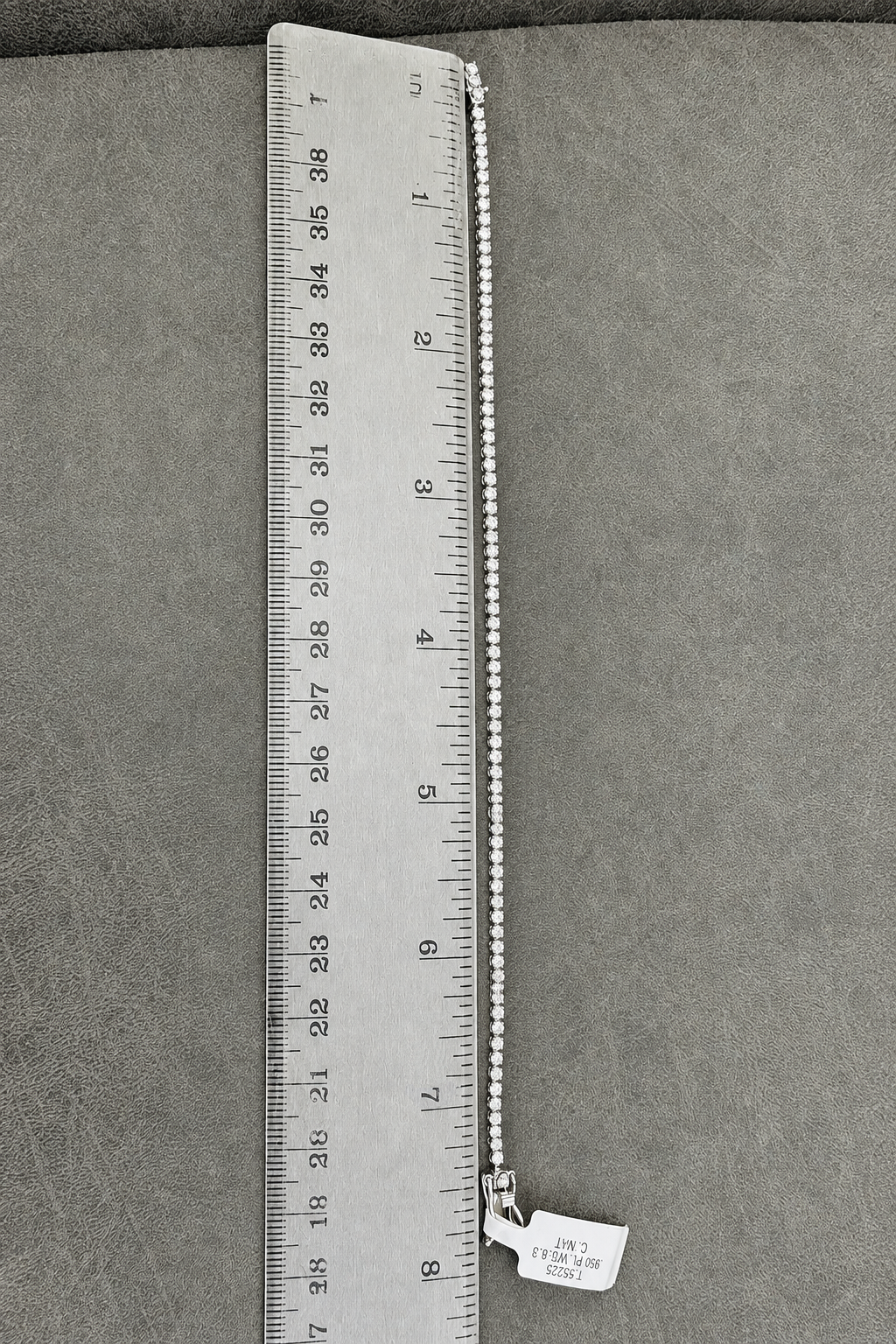WGI 2.25ct FG/VS-SI Natural Diamond Tennis Bracelet Platinum Ready To Ship 7.5"