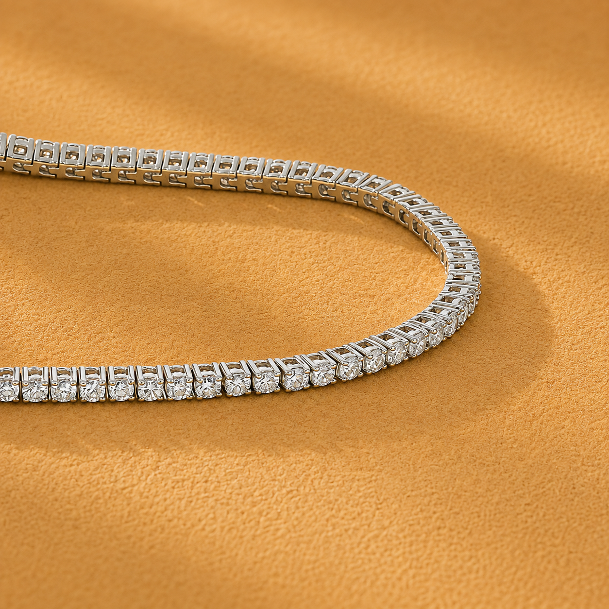 WGI 1.46Ct Natural Round Diamond Tennis Bracelet 18k White Gold Ready To Ship