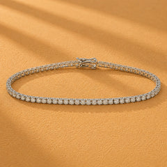 WGI 3.75Ct Natural Round Diamond Tennis Bracelet 18k White Gold Ready To Ship