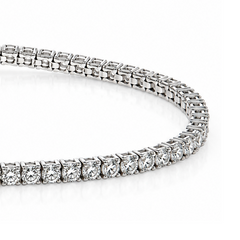 WGI 3.75Ct Natural Round Diamond Tennis Bracelet 18k White Gold Ready To Ship