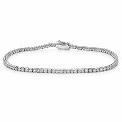WGI 1.22Ct Natural Round Diamond Tennis Bracelet 18k White Gold Ready To Ship