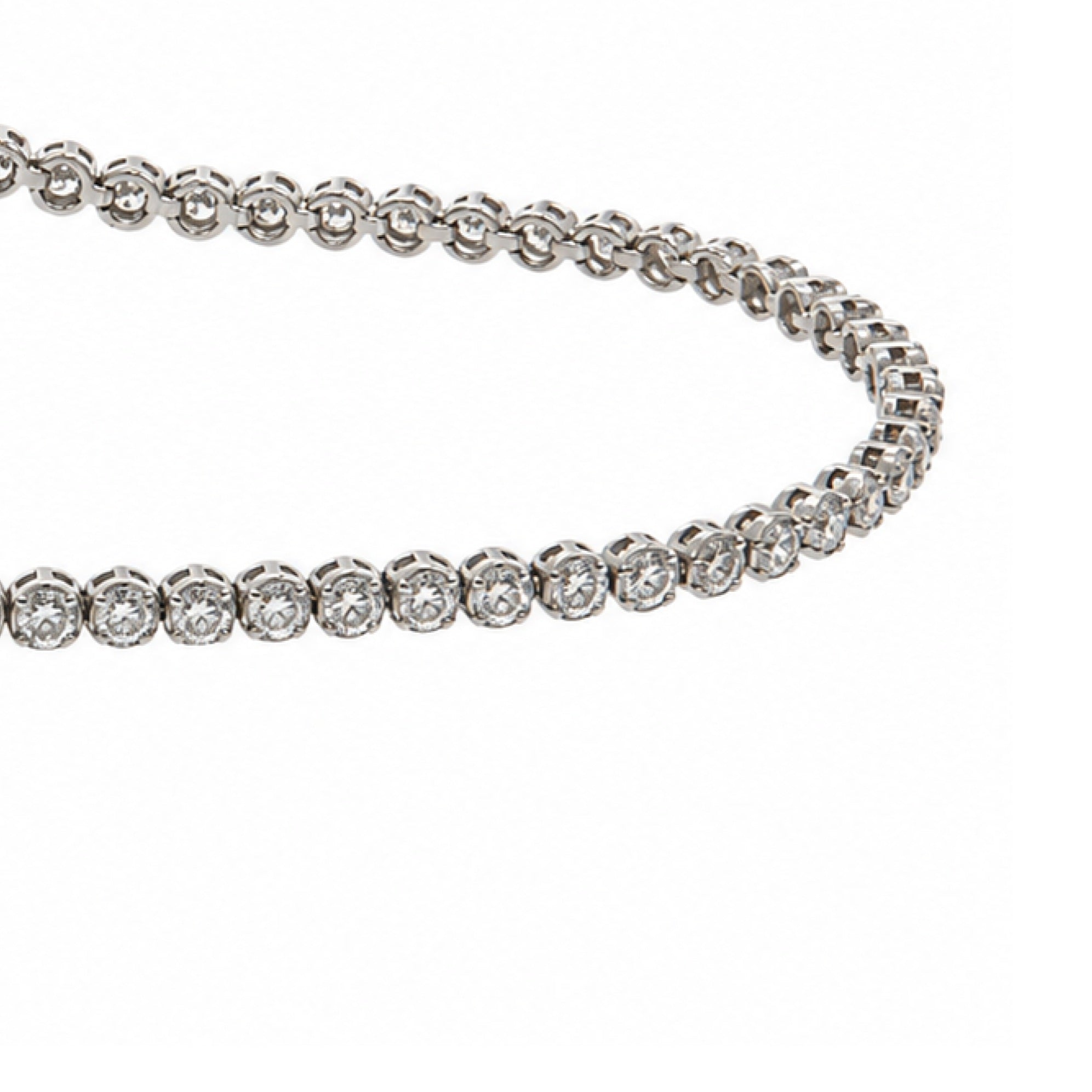 WGI 2.25ct FG/VS-SI Natural Diamond Tennis Bracelet,Platinum Ready To Ship 7.5"