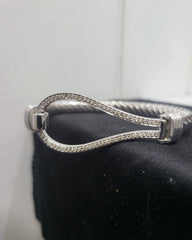 WGI 0.70Carat Natural Round Diamond Eternity Bangle 9k White Gold Ready To Ship