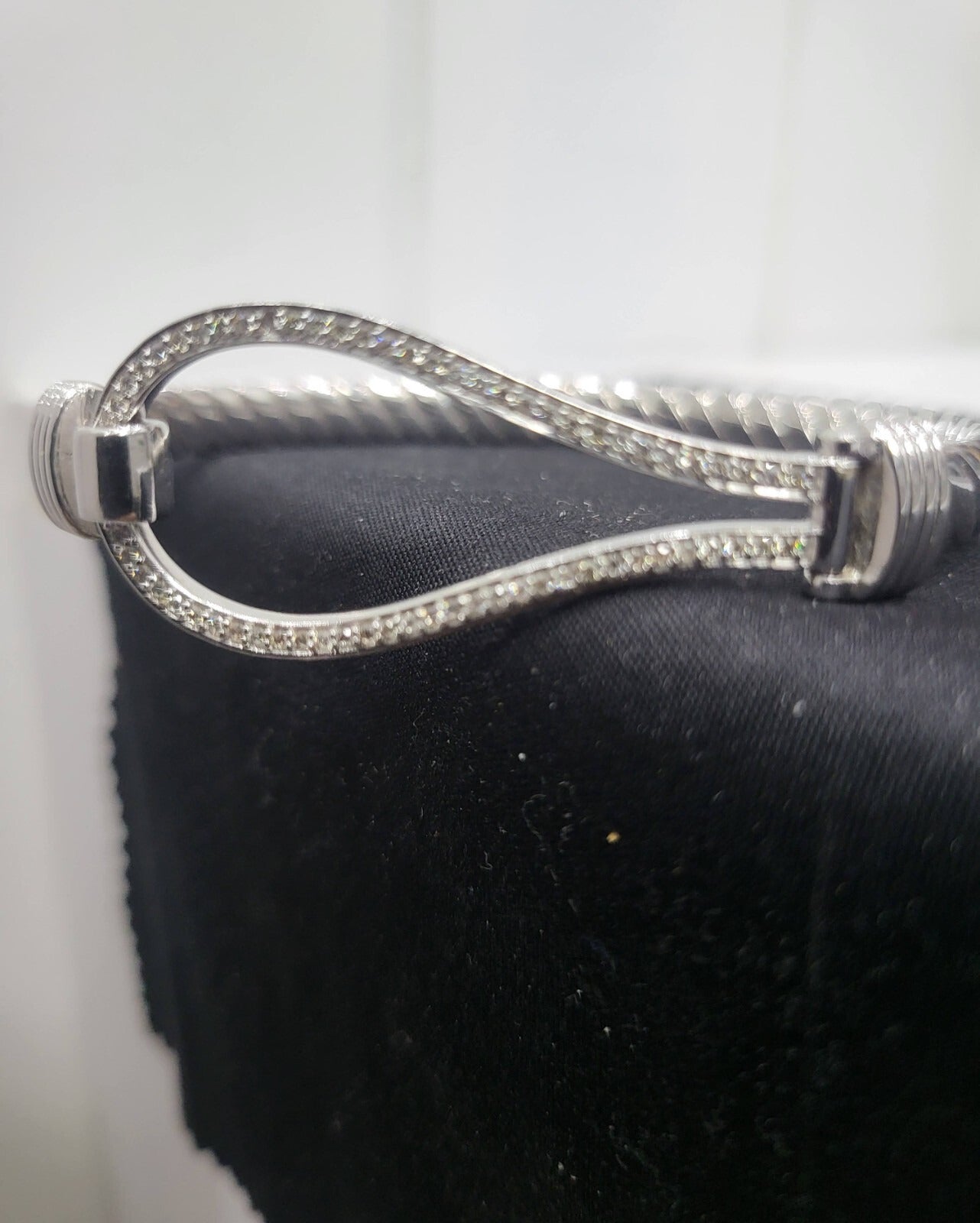 WGI 0.70Carat Natural Round Diamond Eternity Bangle 9k White Gold Ready To Ship