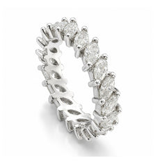 WGI 2.50Ct Natural Marquise Diamond Full Etenrity Ring 950 Platinum Ready To Ship