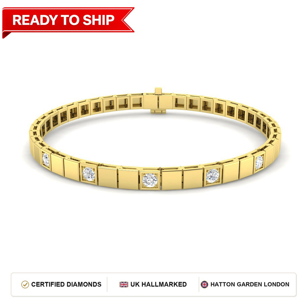 Lab grown diamond tennis bracelet