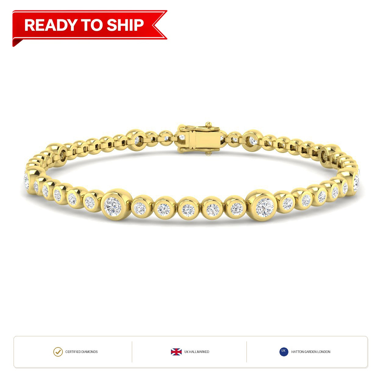 Lab grown diamond tennis bracelet
