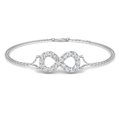 0.5 Carat D-E/VS Lab Grown Round Diamond Everyday Bracelet 9k White Gold ,Ready To Ship