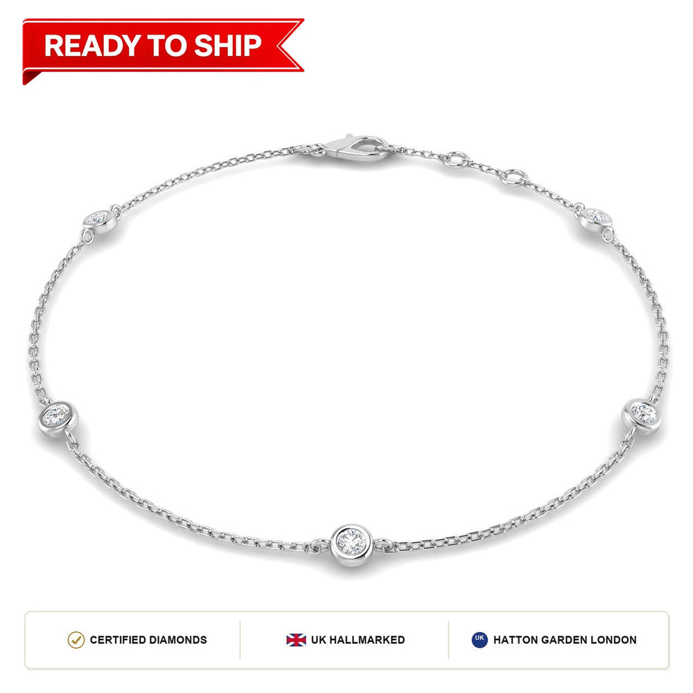 Lab grown diamond tennis bracelet