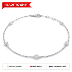 Lab grown diamond tennis bracelet