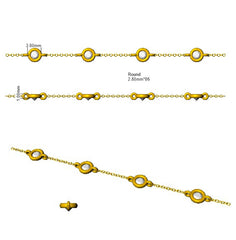 0.40 Ct D-E/VS Lab Grown Diamond Everyday Bracelet 9k Yellow Gold Ready To Ship