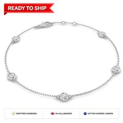Lab grown diamond tennis bracelet