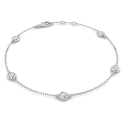 0.40 Ct D-E/VS Lab Grown Diamond Everyday Bracelet 9k White Gold Ready To Ship