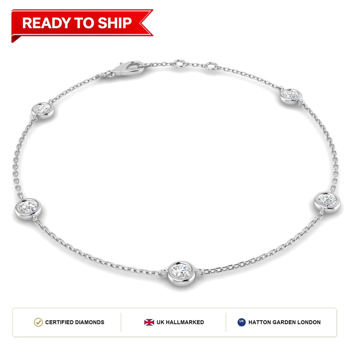 Lab grown diamond tennis bracelet