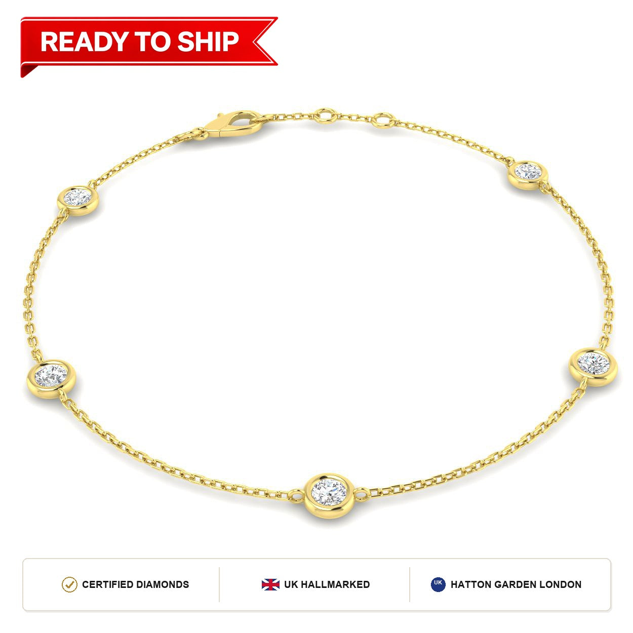 Lab grown diamond tennis bracelet