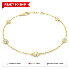 Lab grown diamond tennis bracelet