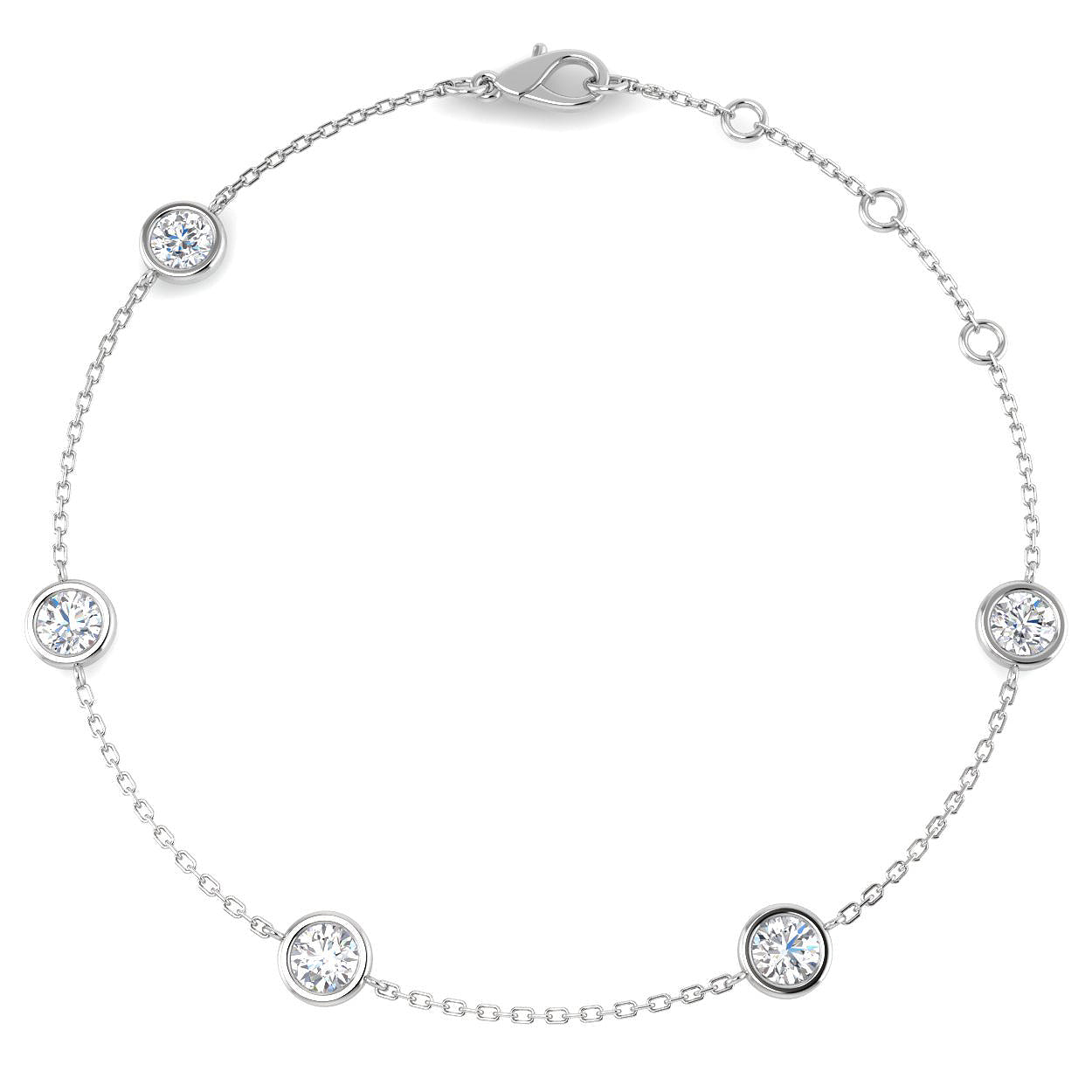 1.25ct Lab Grown Diamond Bracelet in 9K White Gold