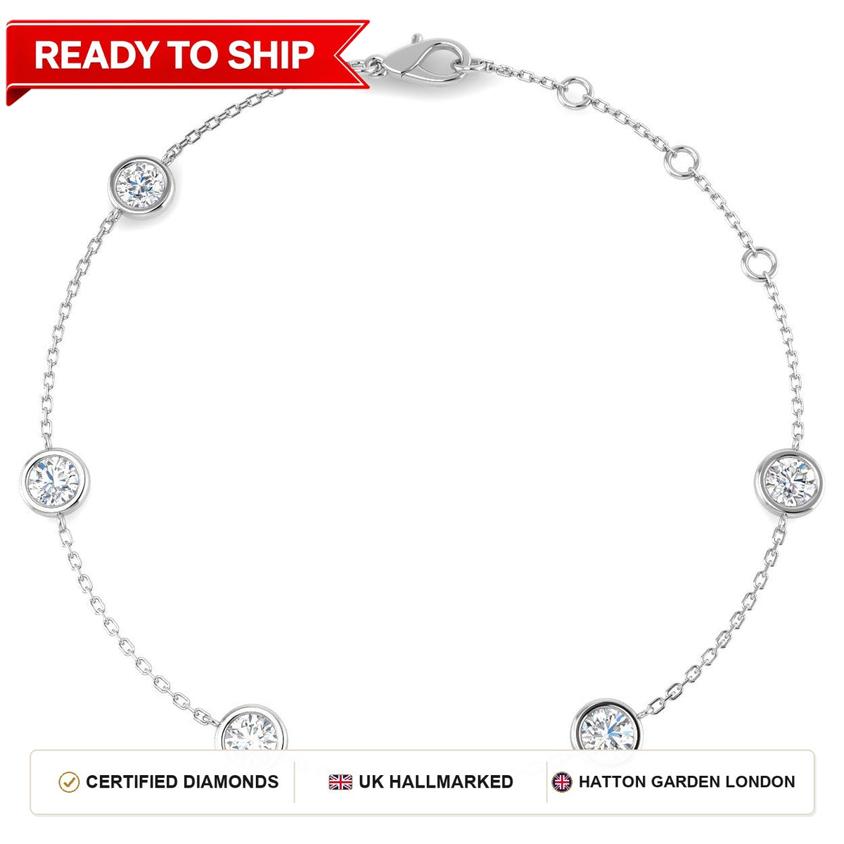 Lab grown diamond tennis bracelet